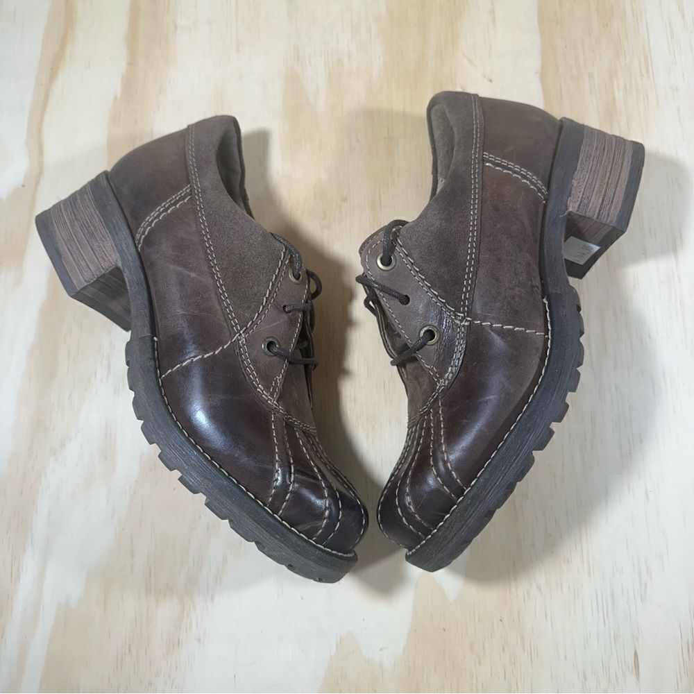 Dromedaris Brown Leather Lace Up Shoes Women’s Size 7 - Picture 4 of 10